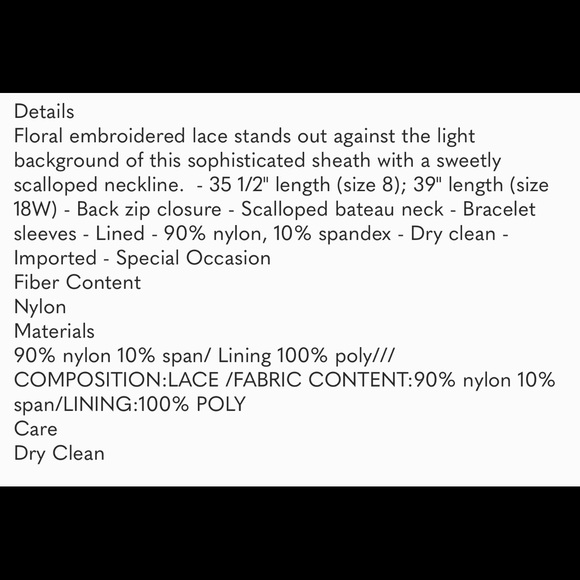 Eliza J Embroidered Lace Sheath Blush Dress 642 - Picture 3 of 3